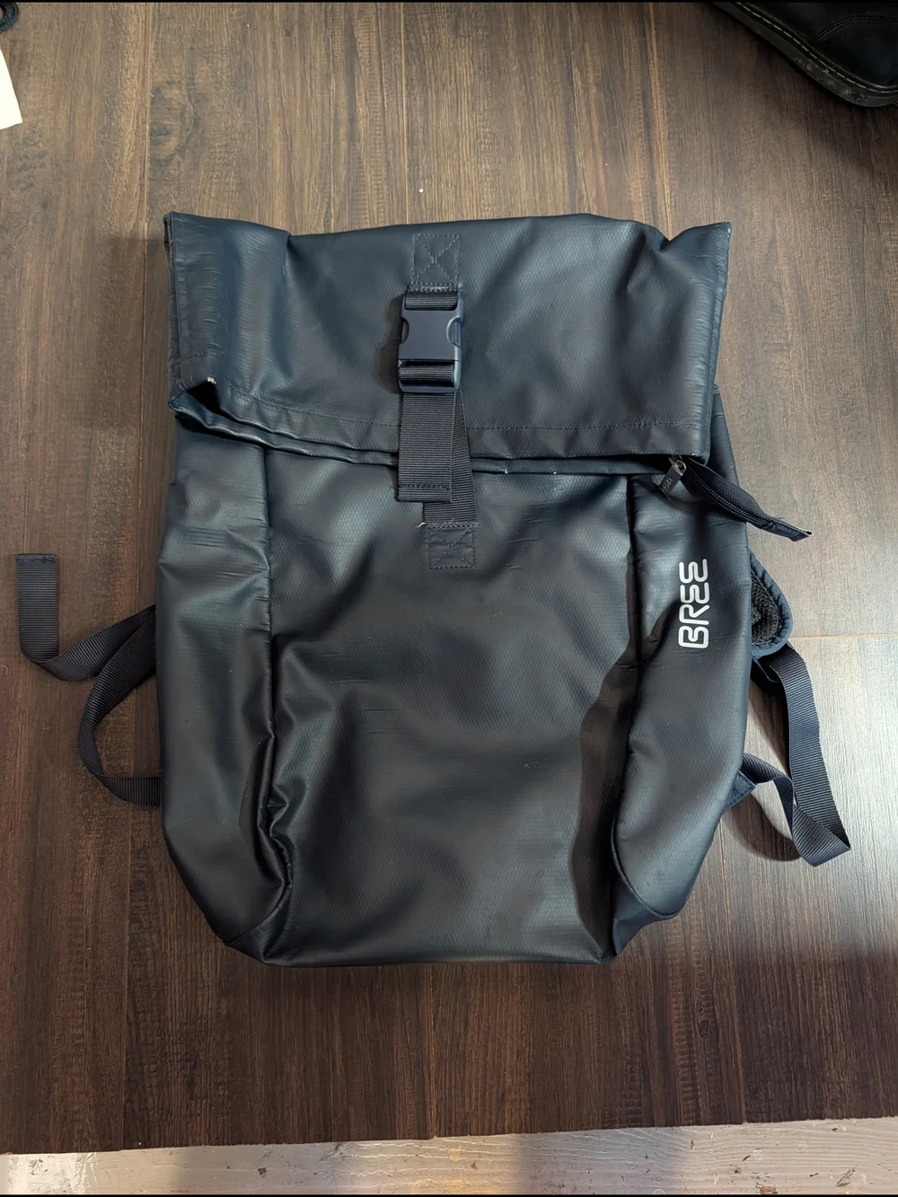 BREE Blue Waterproof XL Roll-Top Snap Backpack Waterproof Urban Commuter Bag
